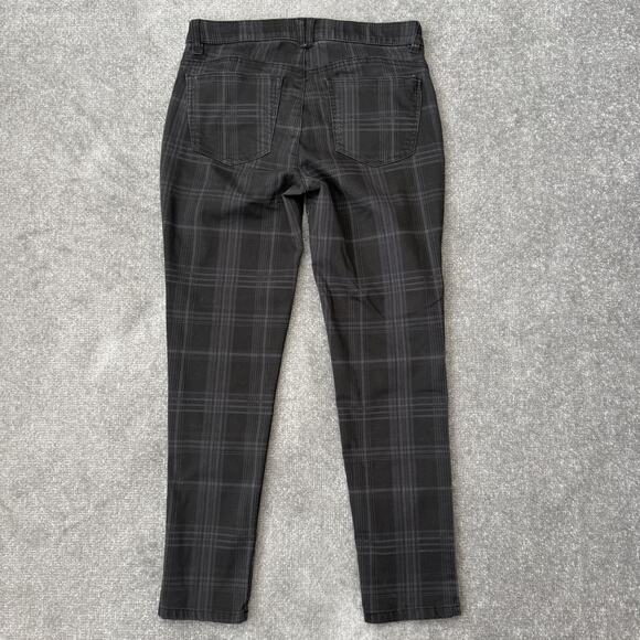 Democracy Pants Womens 4 Black Gray Plaid Ankle Skinny Stretch Modern Ab Tech - Picture 9 of 11